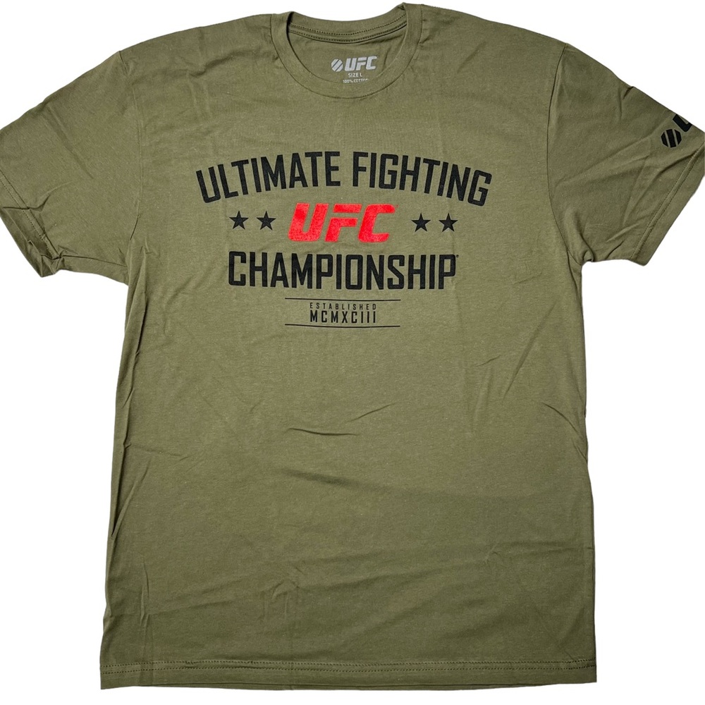 NWT UFC MCMXCII Tee Graphic T-Shirt in Military Green Unisex Sz 3X
